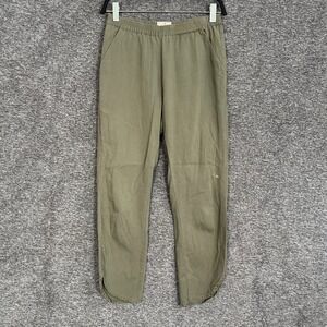 Marine Layer Womens XS Olive Green‎ Casual Pants Elastic Waist Slit Hem